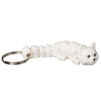 Biały munchkin brelok z kółkiem